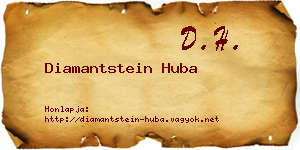 Diamantstein Huba névjegykártya